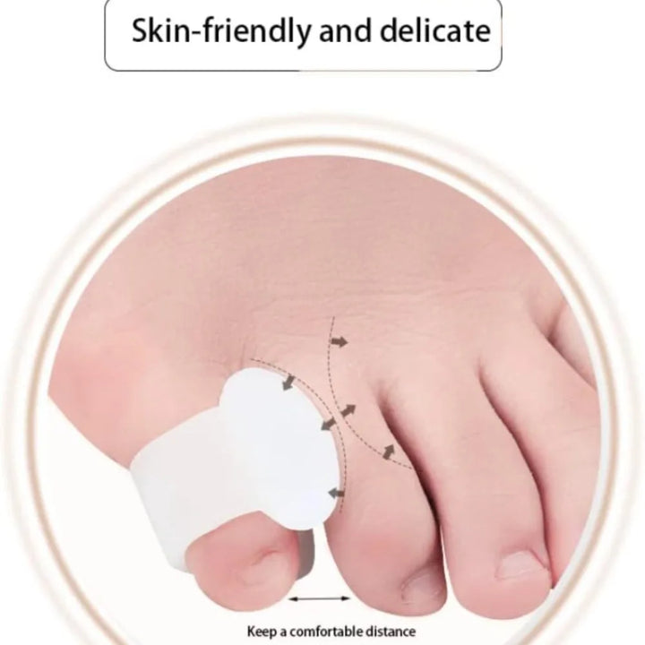 Premium Silicone Toe Separator - 2PCS Gel Bunion Corrector & Orthopedic Hallux Valgus Spacer for Foot Care, Pedicure, and 
