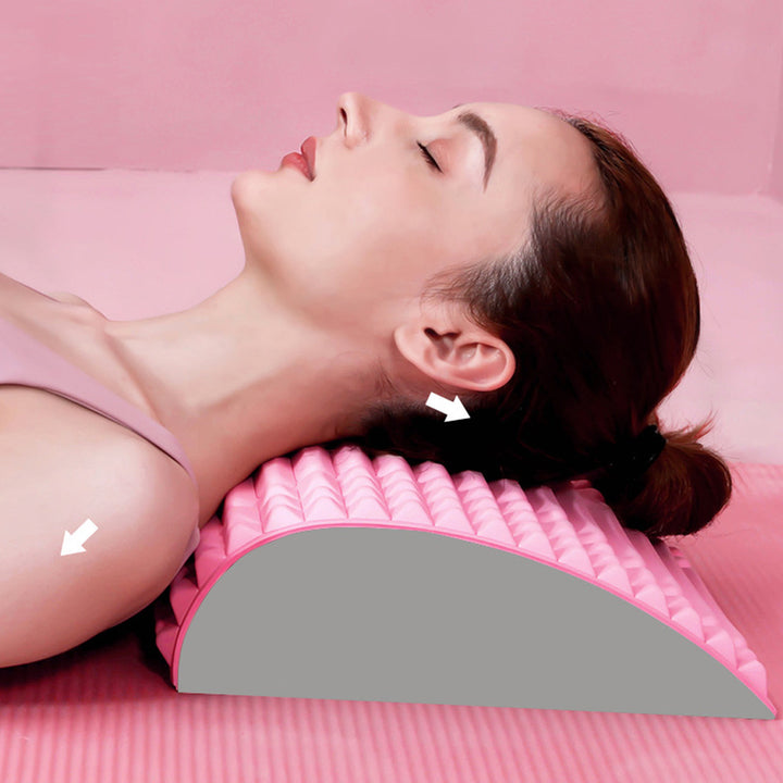 Premium Back and Neck Stretcher Pillow with Lumbar Support, Ergonomic Spinal Corrector for Posture Correction, Body Pain 