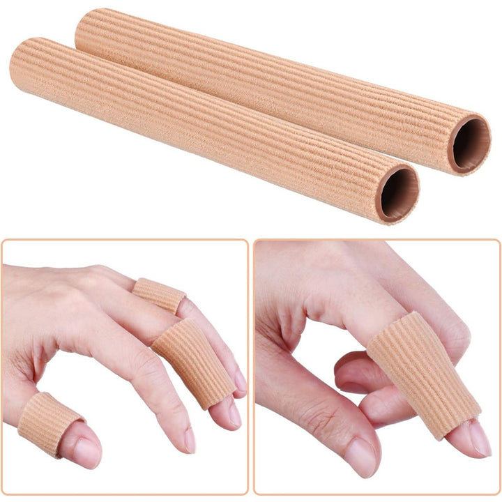 Premium Toe Cushion Protector - Fabric Toe Tubes for Corns, Blisters, Calluses, Hammer Toes | Cuttable, Reusable, Silicone 
