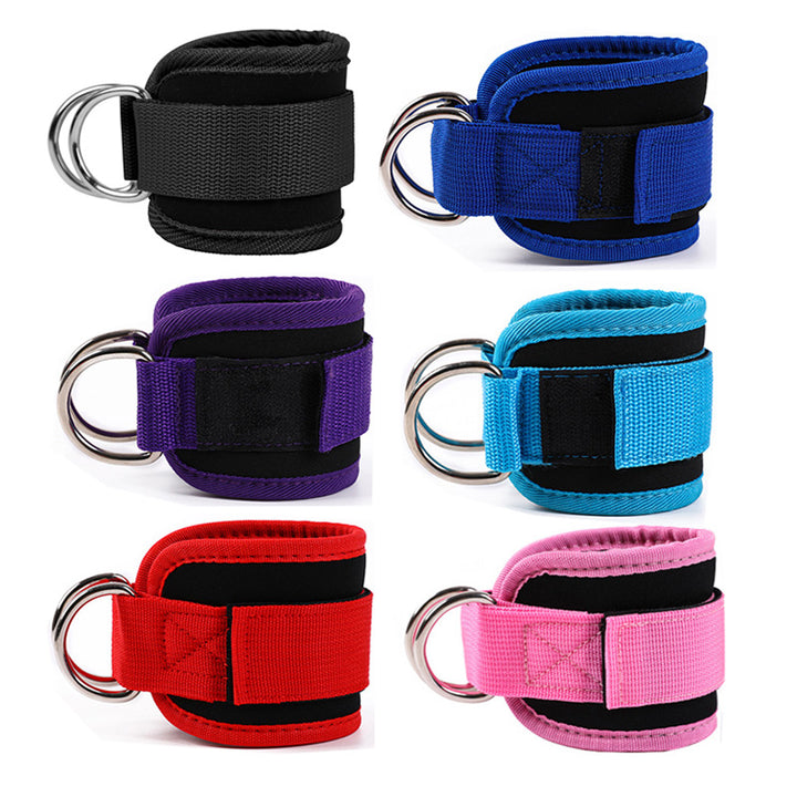 Premium Cable Ankle Straps – Double D-Ring Ankle Cuffs for Gym Workouts, Glutes & Legs Strength Training, Abductor Support,
