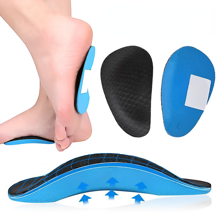 Premium Orthopedic Arch Support Insoles for Flatfoot Correction – Unisex Cotton Insoles, 10cm Long, Sports Shoe Compatible, 