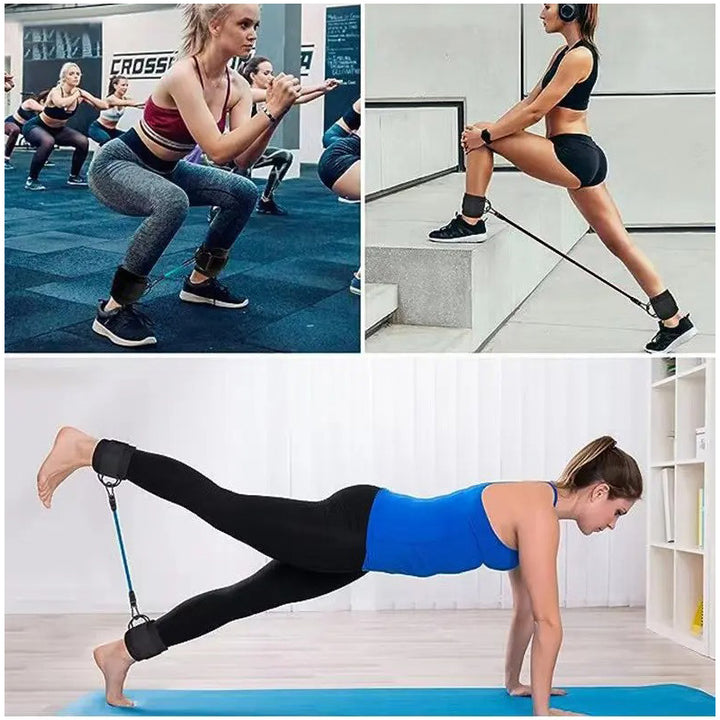 Premium Cable Ankle Straps – Double D-Ring Ankle Cuffs for Gym Workouts, Glutes & Legs Strength Training, Abductor Support,