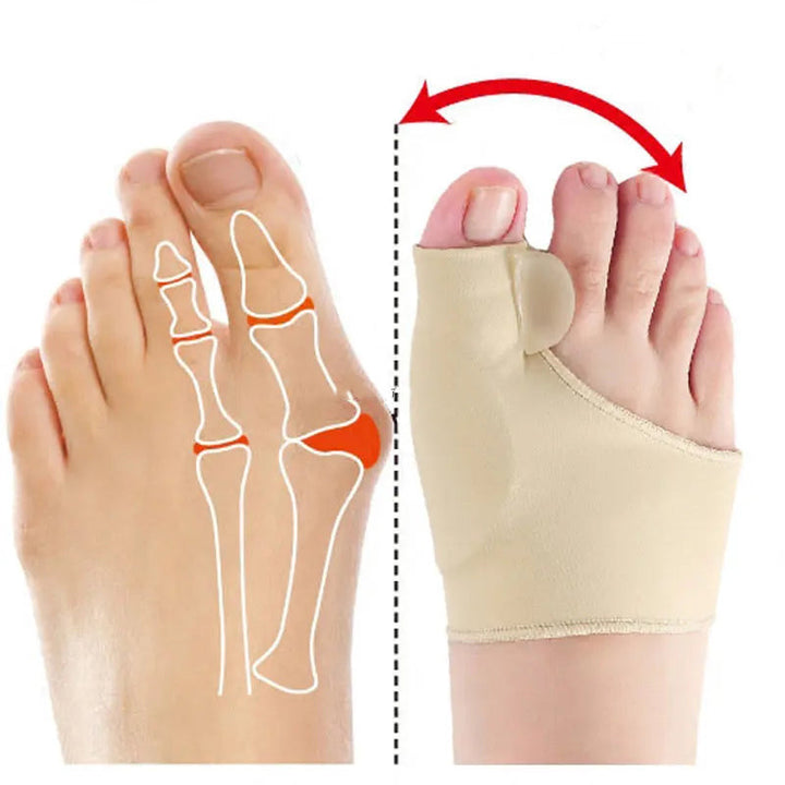 Premium Hallux Valgus Korrektor Zehenseparator - 2 Stück Hallux Valgus Orthesen, weicher Gelkomfort, verstellbarer Stoff, Schmerzlinderung für den großen Zeh, Einheitsgröße passt den meisten, einschließlich 1 Paar Zeigenstraighter-Werkzeuge