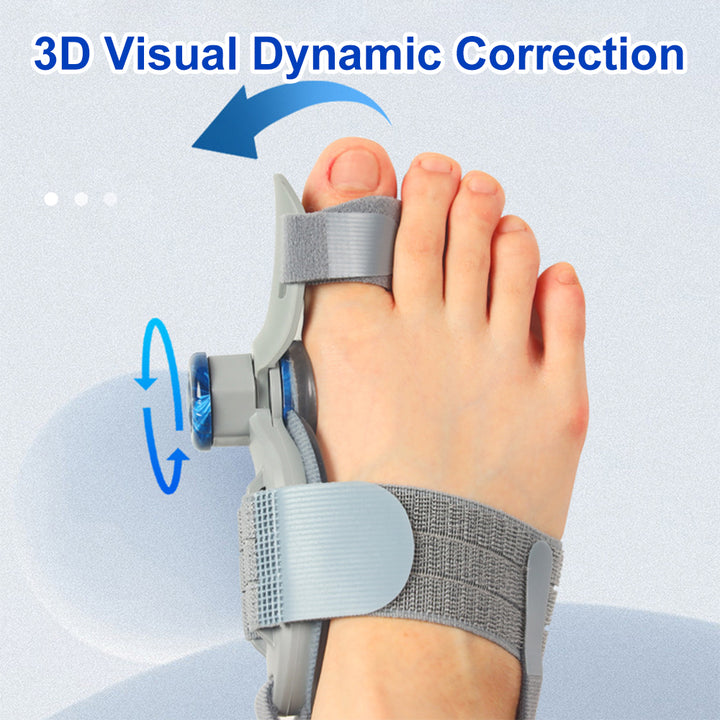 Premium Adjustable Bunion Corrector | Hallux Valgus Straightener with Rotatable Toe Separator, Soft Silicone Pad, Flexible 