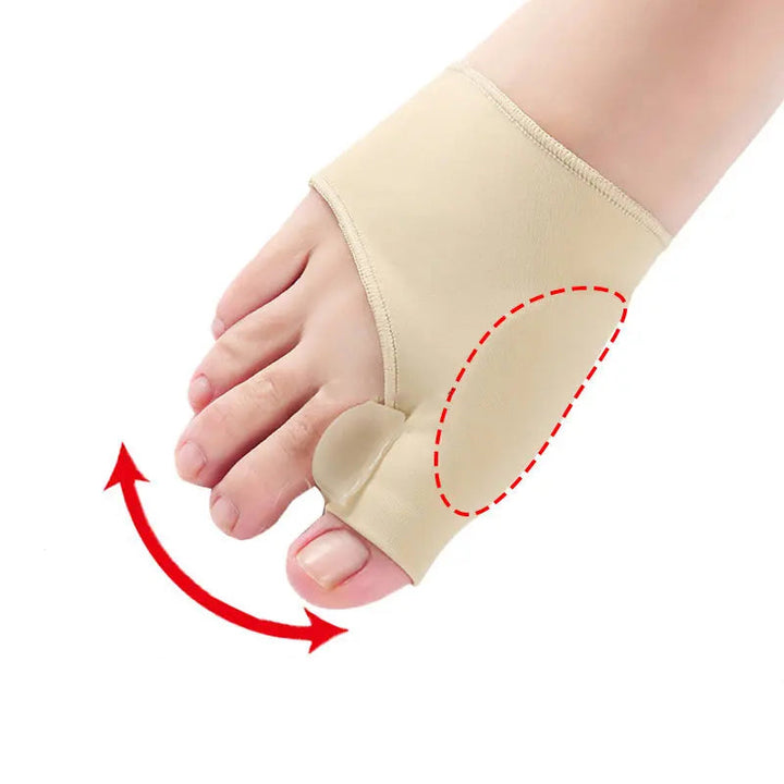 Premium Hallux Valgus Korrektor Zehenseparator - 2 Stück Hallux Valgus Orthesen, weicher Gelkomfort, verstellbarer Stoff, Schmerzlinderung für den großen Zeh, Einheitsgröße passt den meisten, einschließlich 1 Paar Zeigenstraighter-Werkzeuge