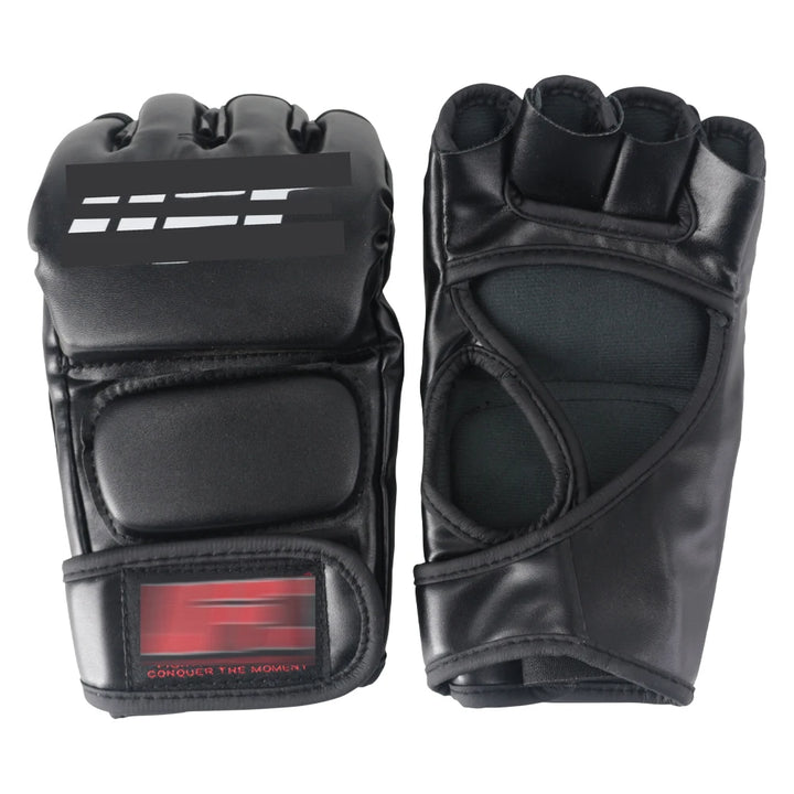 Premium MMA Half-Finger Boxing Gloves – Black Tiger Muay Thai Pads for Men – Sanda, MMA, Boxing & Kickboxing Gloves – 