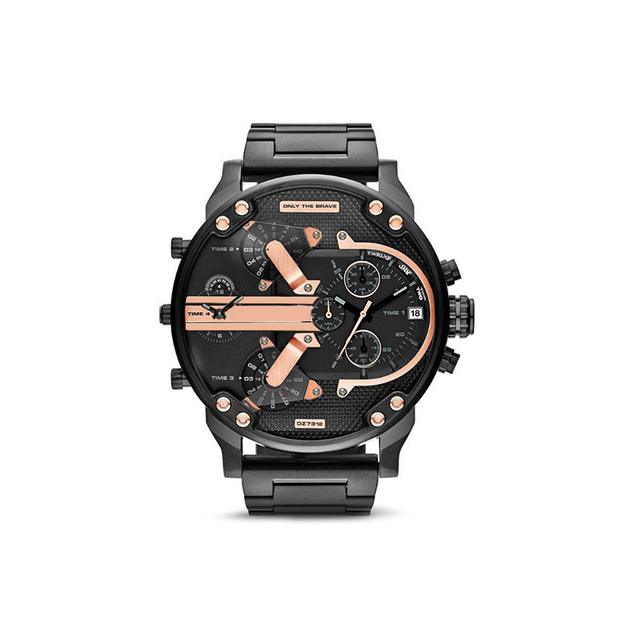 Premium Herren Sportuhr, Luxuriöse Edelstahl Analog Quarz, Modisches Casual- & Business-Design, Großes Ziffernblatt, Kalenderfunktion, Elegantes Geschenk für Männer