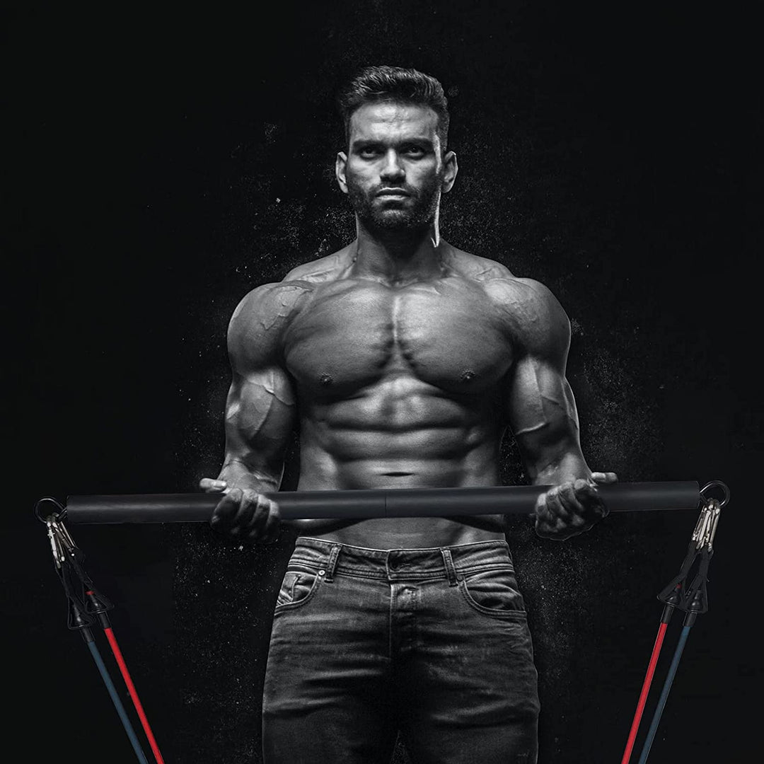 Premium Pilates Stick – Adjustable Yoga Exercise Bar for Strength Training, Home Gym Kit, Muscle Workout Equipment,