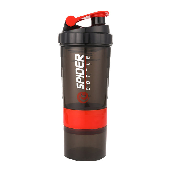 Premium 500ML Tragbare Proteinpulver-Shakerflasche – Hochkapazitäts-Sportmixer mit Pulverbehälter – Plastik-Wasserbecher für Fitnessstudio & Fitness – Modernes, auslaufsicheres Design