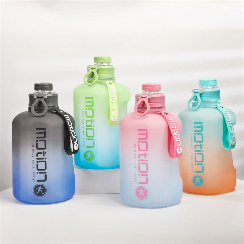 Premium 2.2L Large Capacity Sports Water Bottle – BPA-Free, Gradient Plastic, Portable Kettle with Straw, Leak-Proof, Ideal 