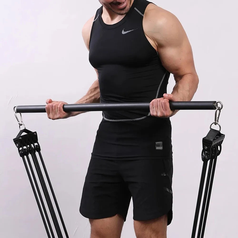 Premium Pilates Stick – Adjustable Yoga Exercise Bar for Strength Training, Home Gym Kit, Muscle Workout Equipment,