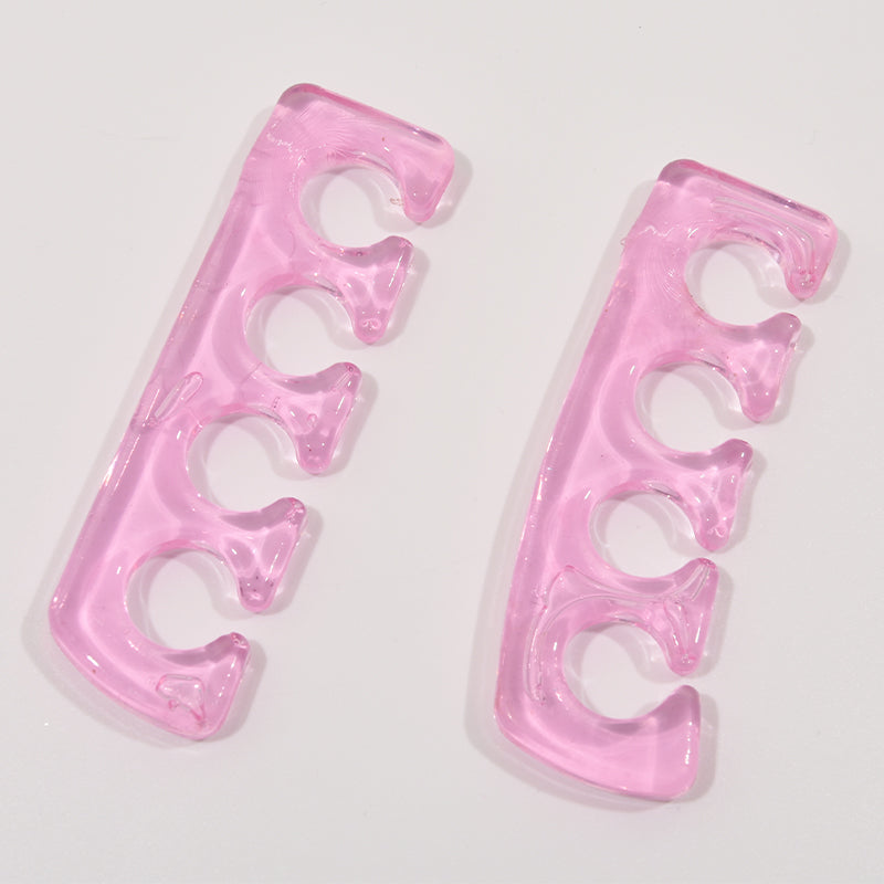 Premium Silikonzehenseparator (2 Stück) - Flexible Gelzehenabstandshalter für Nagellack & Pediküre - Weich, bequem und ideal für Hallux Valgus & Hammerzehen - 5 Farben verfügbar, Einheitsgröße passt den meisten