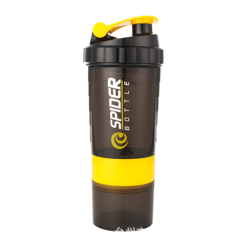 Premium 500ML Tragbare Proteinpulver-Shakerflasche – Hochkapazitäts-Sportmixer mit Pulverbehälter – Plastik-Wasserbecher für Fitnessstudio & Fitness – Modernes, auslaufsicheres Design