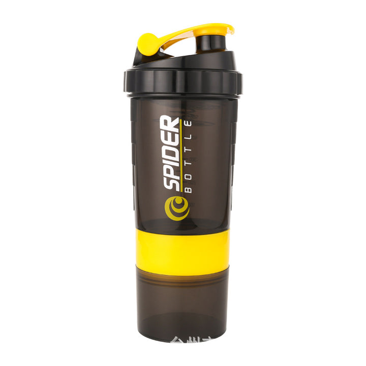 Premium 500ML Tragbare Proteinpulver-Shakerflasche – Hochkapazitäts-Sportmixer mit Pulverbehälter – Plastik-Wasserbecher für Fitnessstudio & Fitness – Modernes, auslaufsicheres Design