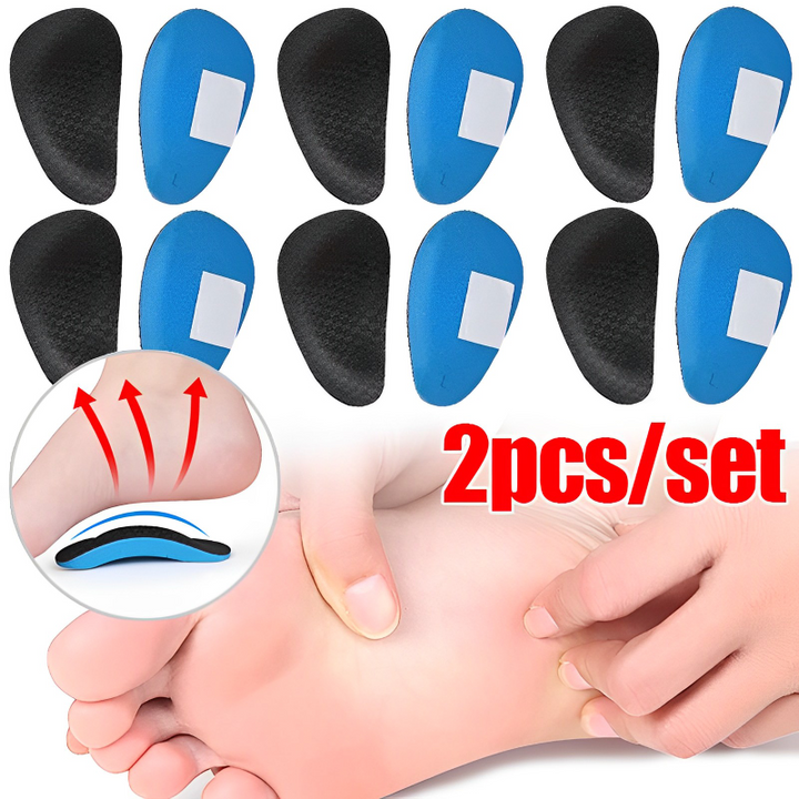 Premium Orthopedic Arch Support Insoles for Flatfoot Correction – Unisex Cotton Insoles, 10cm Long, Sports Shoe Compatible, 