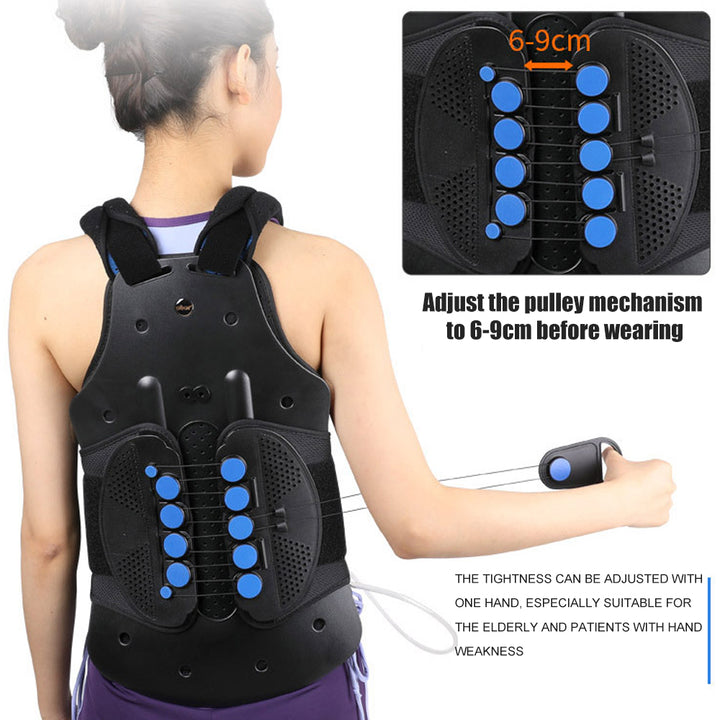 Premium Adjustable Back Brace Posture Corrector for Scoliosis & Hunchback Relief, Pain Relief, Lightweight & Breathable 