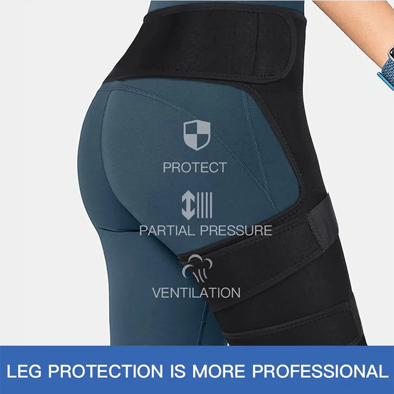 Premium Sciatica Nerve Pain Relief Compression Brace - Adjustable Groin & Thigh Support, Neoprene Warmth for Arthritis, Injur