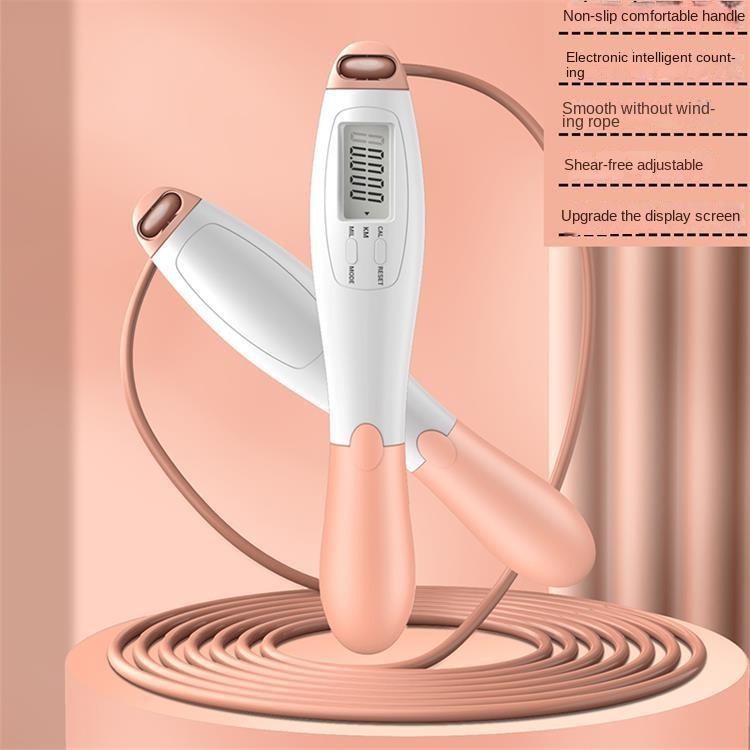 Premium Cordless Electronic Jumping Rope with LCD Screen – Smart Skipping Rope with Calorie & Jump Counter, Digital Timer for