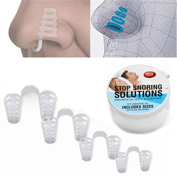 Premium Anti-Snoring Nasal Dilators (4PCS) for Easy Breathing & Sleep Quality Improvement – Comfortable Silicone Design