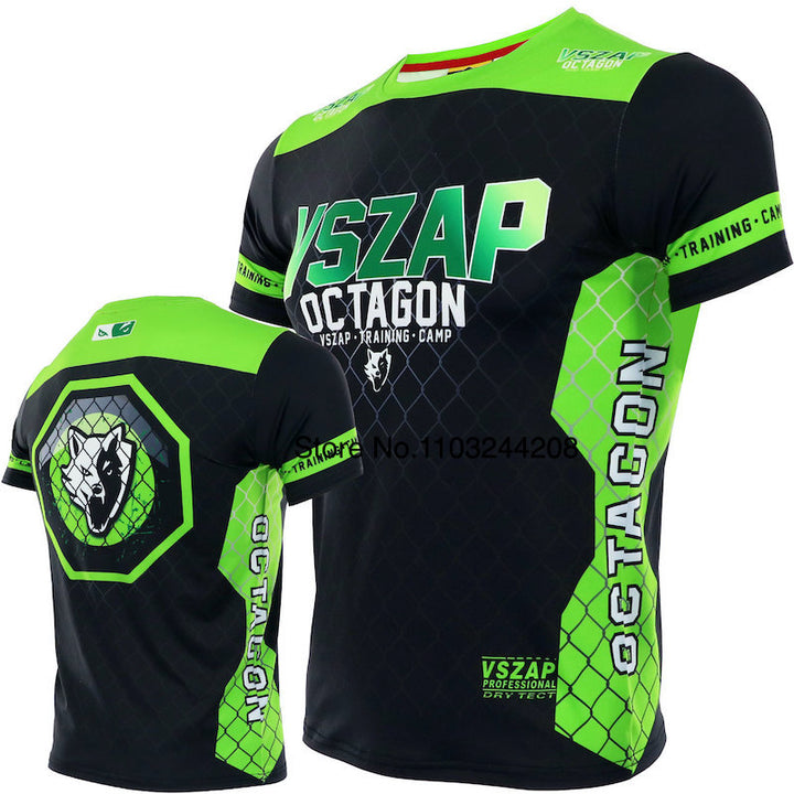 Premium MMA Boxing Training Set – UFC Fighting Suit for Men, Women & Children, Breathable Quick Dry Short Sleeve Sports Wear