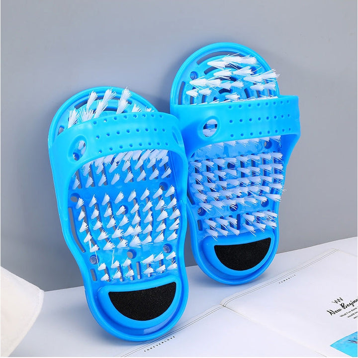 Premium Shower Foot Scrubber Massager – Exfoliating Cleaner Brush for Dead Skin Removal, Foot Spa Slipper, Sand Stone Foot 