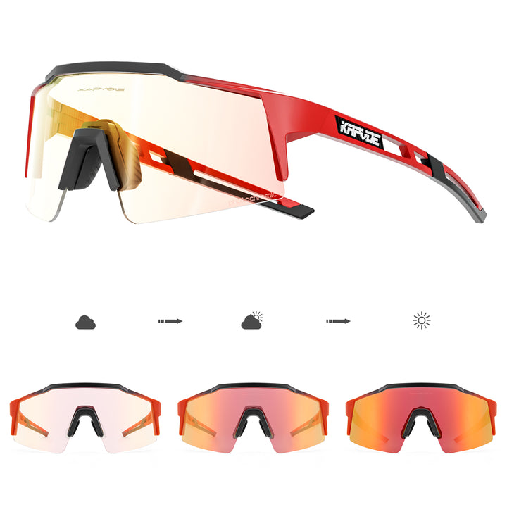 Premium Photochromic Cycling Sunglasses – UV400 Protection, Adjustable Lenses, Bike & Sports Eyewear for Men & Women