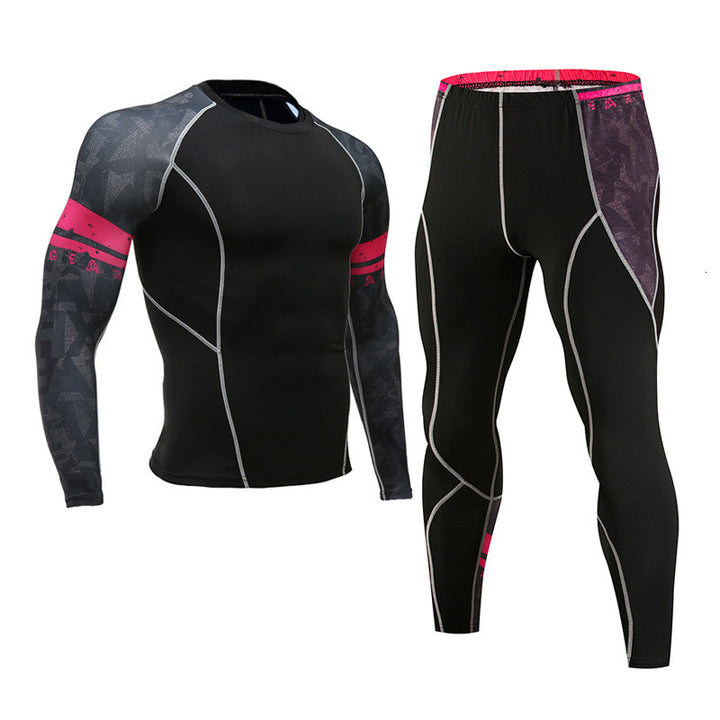 Premium Men’s Compression Sportswear Set – Gym Tights & Rashguard, Workout & Running Tracksuit, Training Clothes for Jogging
