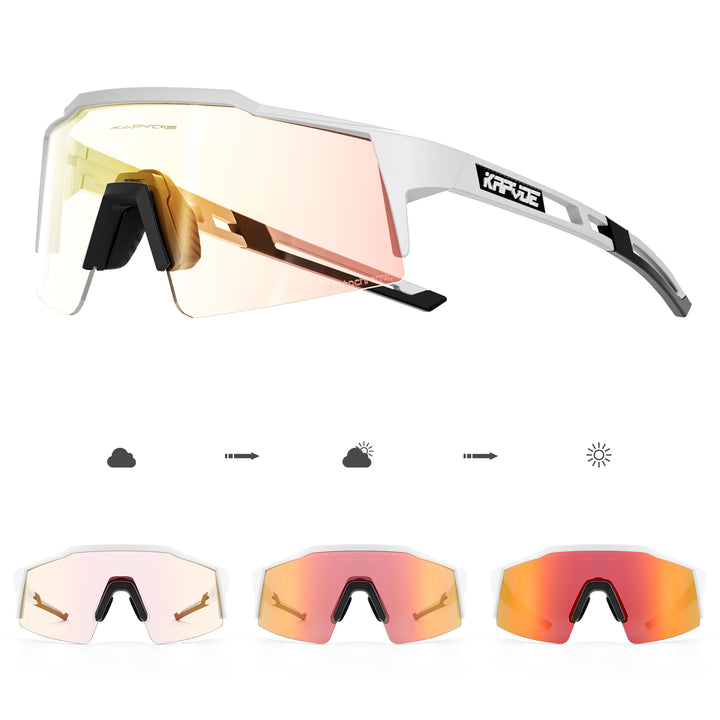 Premium Photochromic Cycling Sunglasses – UV400 Protection, Adjustable Lenses, Bike & Sports Eyewear for Men & Women