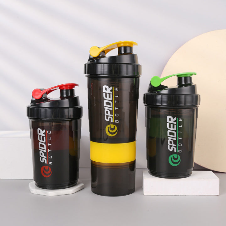Premium 500ml Portable Protein Shaker Bottle – High Capacity Drinking Container with Powder Case, Plastic Blender for Sports