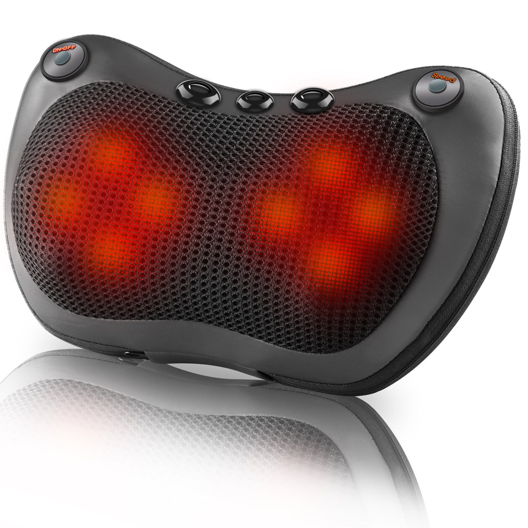 Premium Electric Shiatsu Massage Pillow for Neck, Back, and Body Pain Relief | Multifunctional Heating Massage Pillow for Car